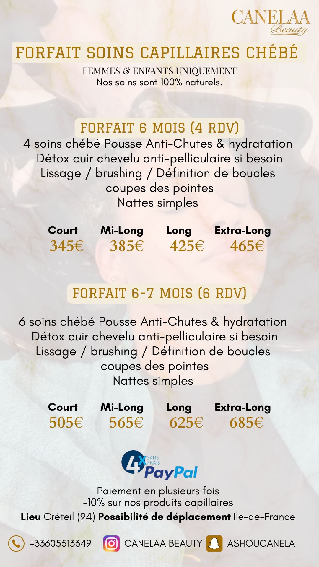 Diagnostic + Soin profond chébé fortifiant, hydratation, pousse & anti-chute